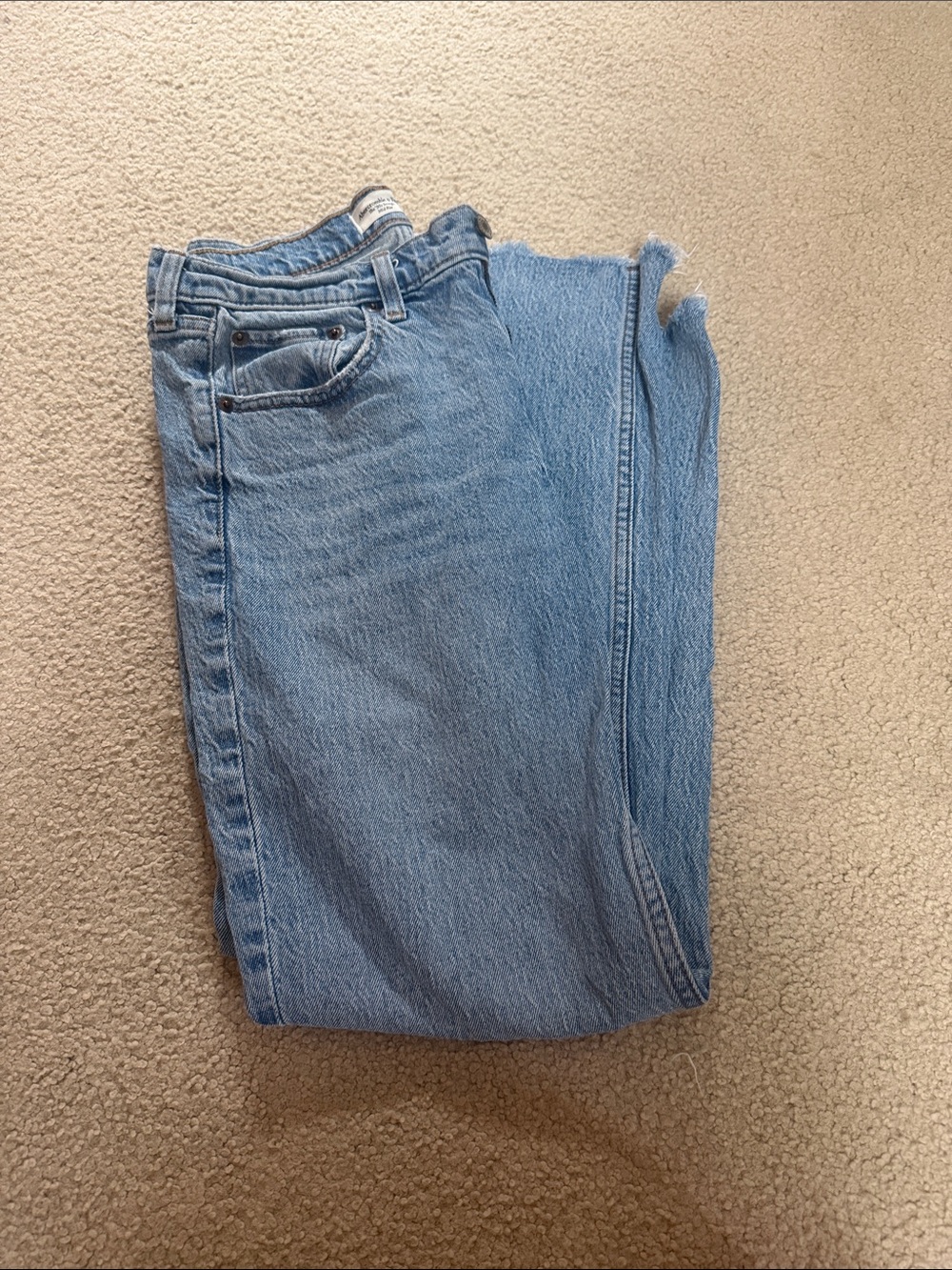 Abercrombie & Fitch Light Wash Straight-Leg Jeans